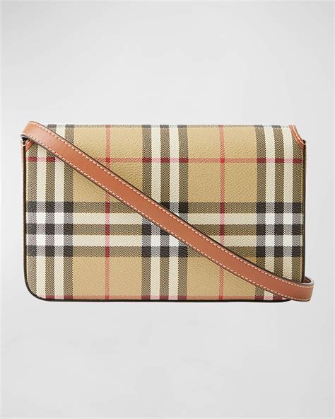 burberry hampshire check flap bag